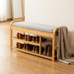 Wooden Bench With Storage